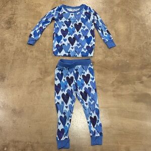 Little Sleepies Blue Hearts Pajamas